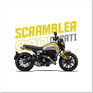 Ducati Scrambler 800 Icon - Yellow Posters and Art